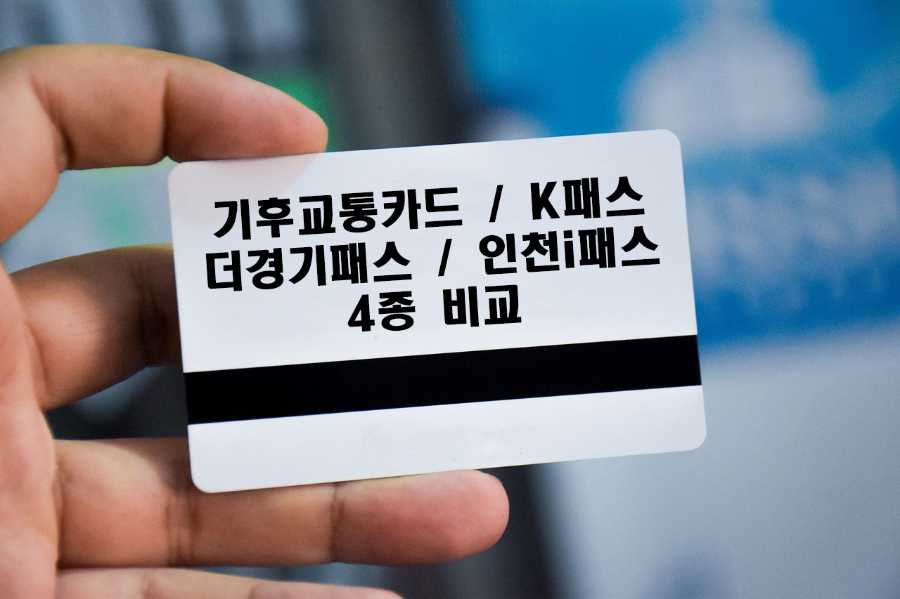  기후동행카드 K패스 차이 비교 (더경기패스 , 인천i패스 포함)