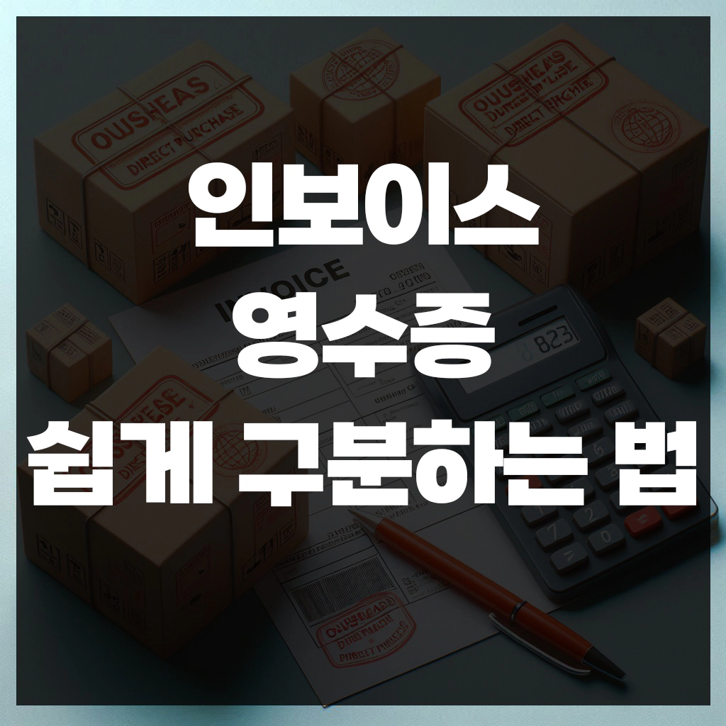 인보이스 영수증 차이