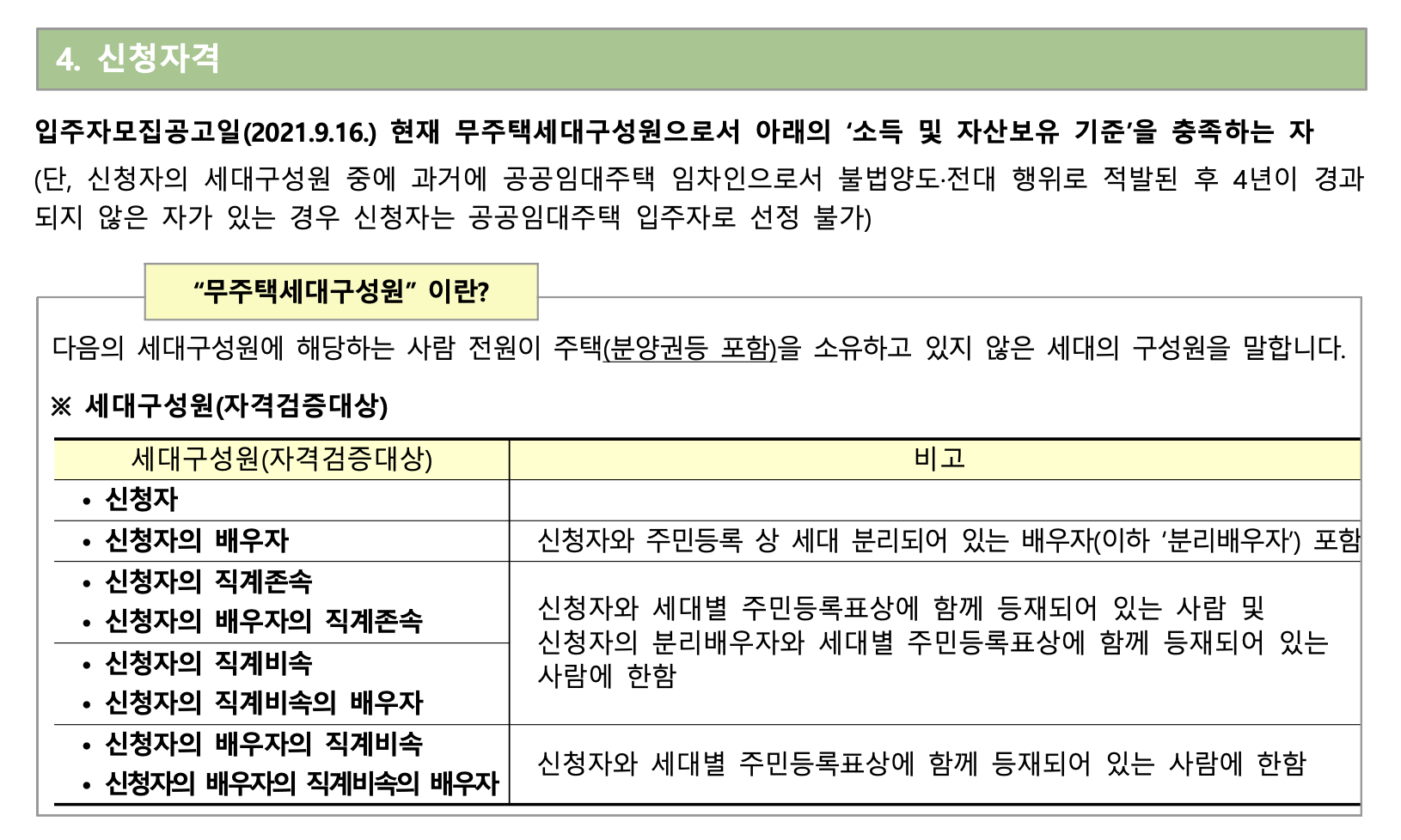 화성비봉-국민임대주택-신청자격-무주택세대원