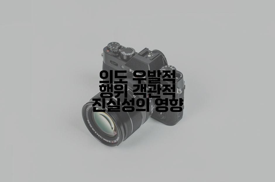 의도 우발적 행위 객관적 진실성의 영향