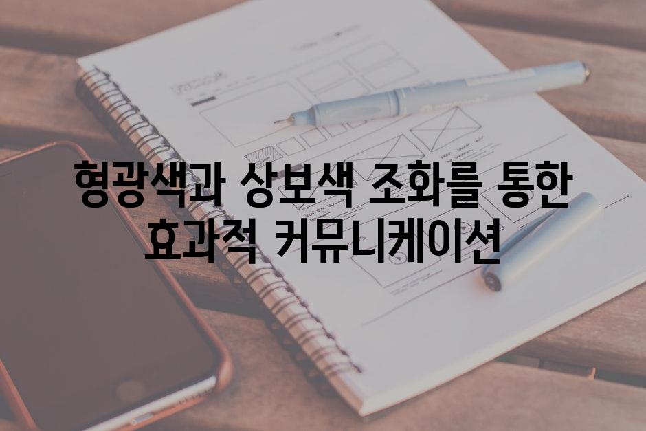 형광색과 상보색 조화를 통한 효과적 커뮤니케이션