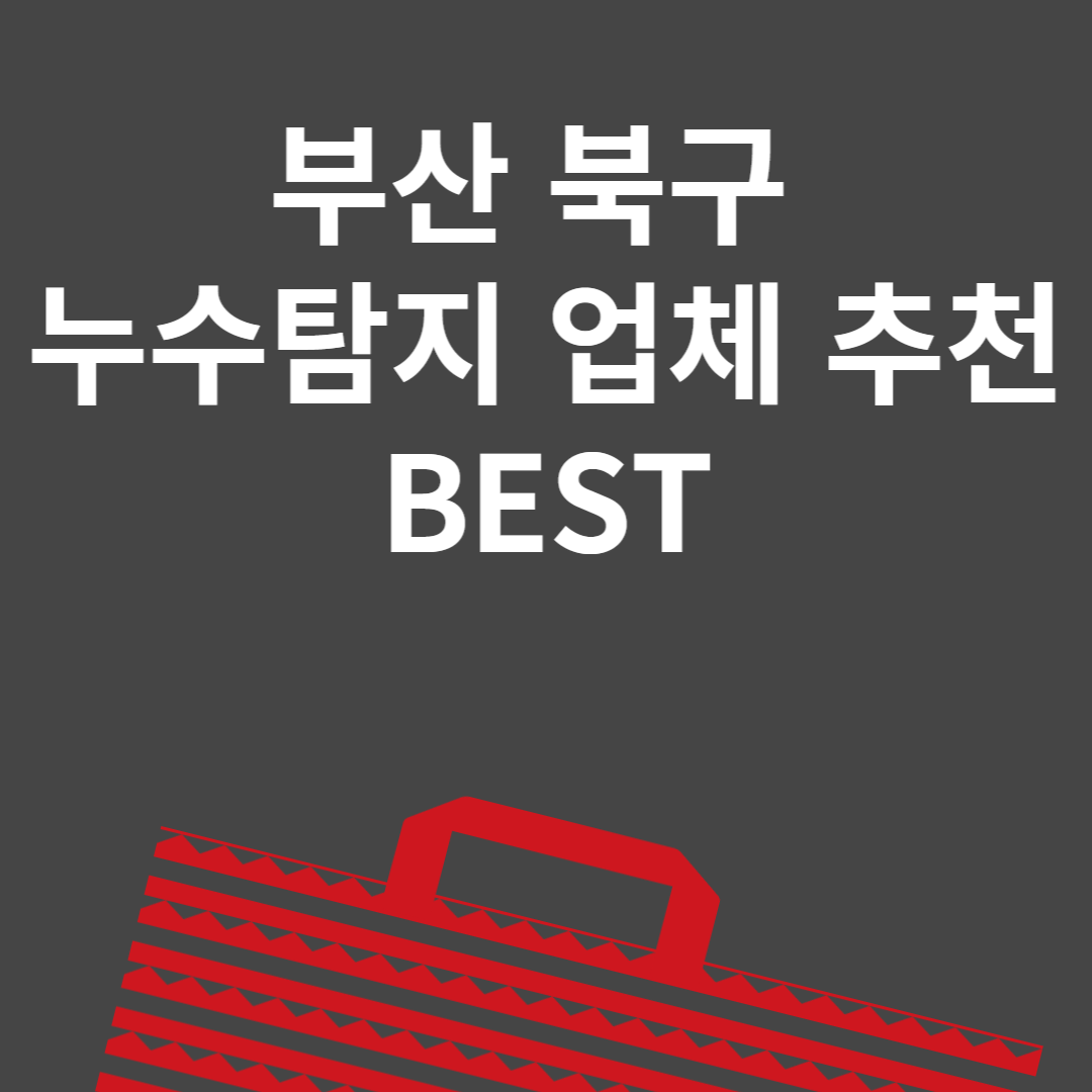 부산 북구 누수탐지 업체 추천 Best6ㅣ비용ㅣ누수 보험 블로그 썸내일 사진