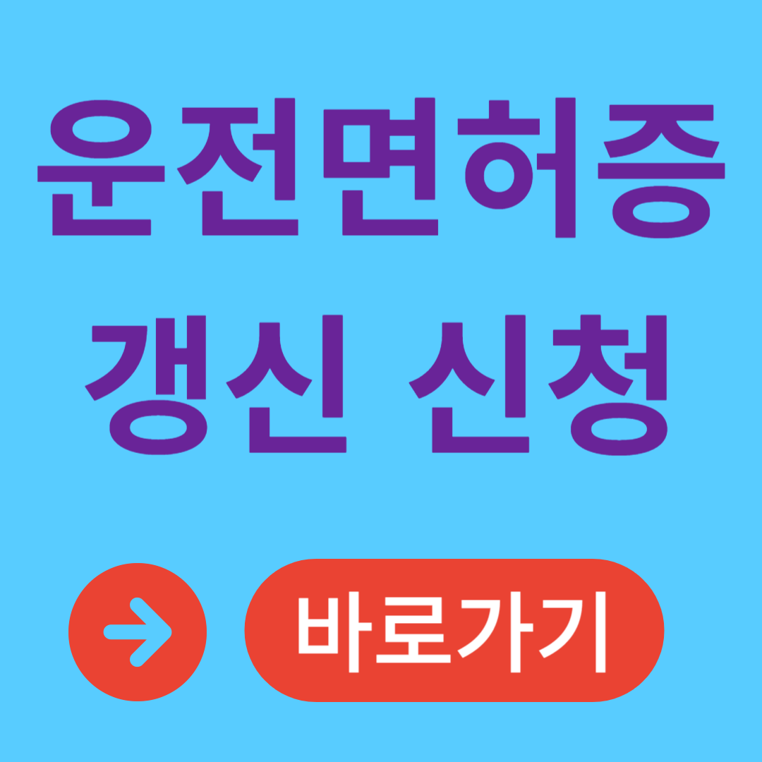 운전면허 갱신 적성검사 기간 조회 신청방법 기간 초과 과태료