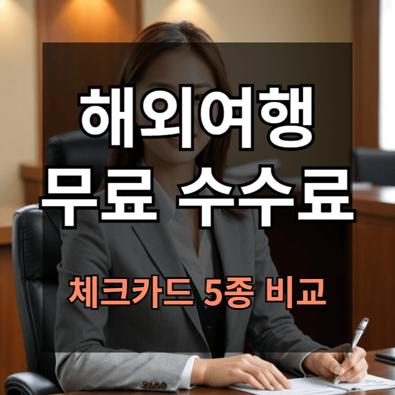 해외 여행 수수료 무료 결제 체크카드 5종 비교