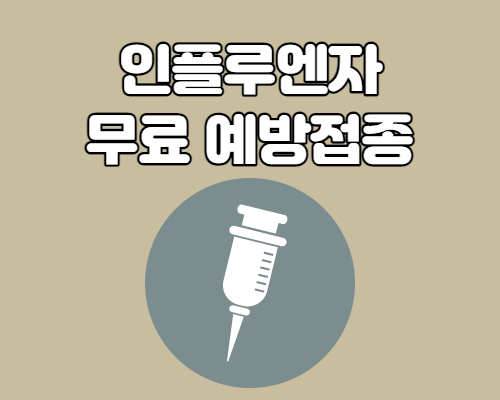  인플루엔자 무료 예방접종