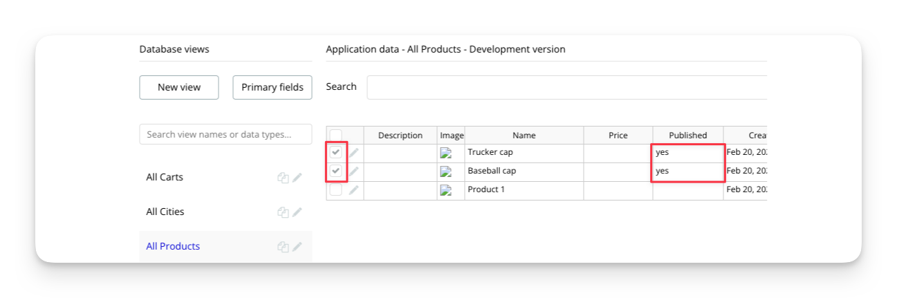 대량 작업 결과