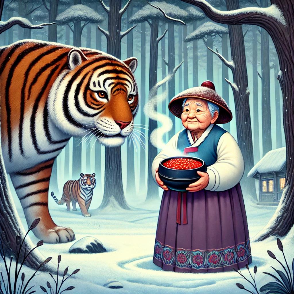 팥죽할머니와 호랑이 그림