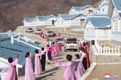  북한 고위급이 사는 신축 주택 사진