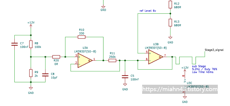 OP-Amp 구형파 만들기 테스트