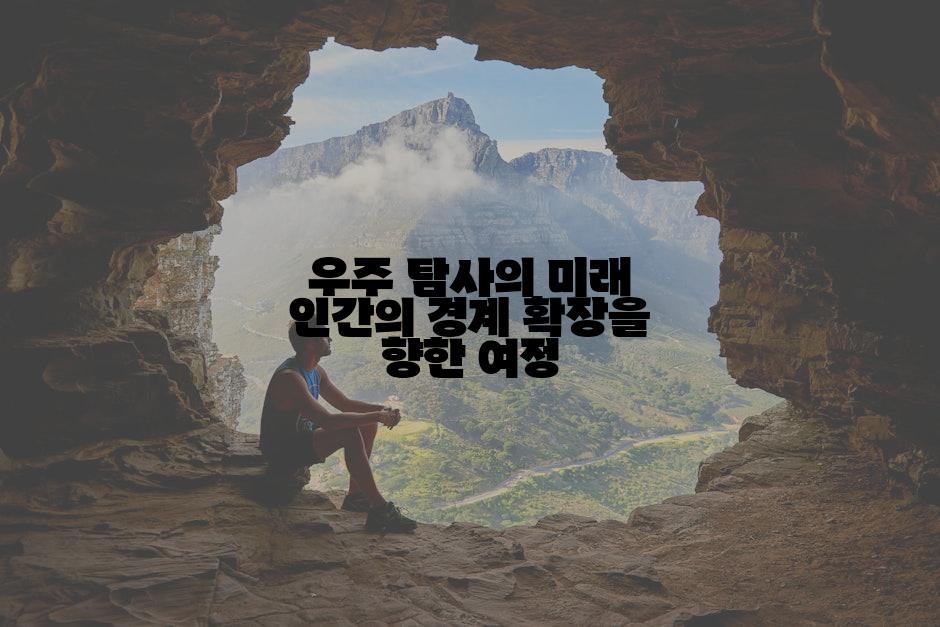 우주 탐사의 미래 인간의 경계 확장을 향한 여정