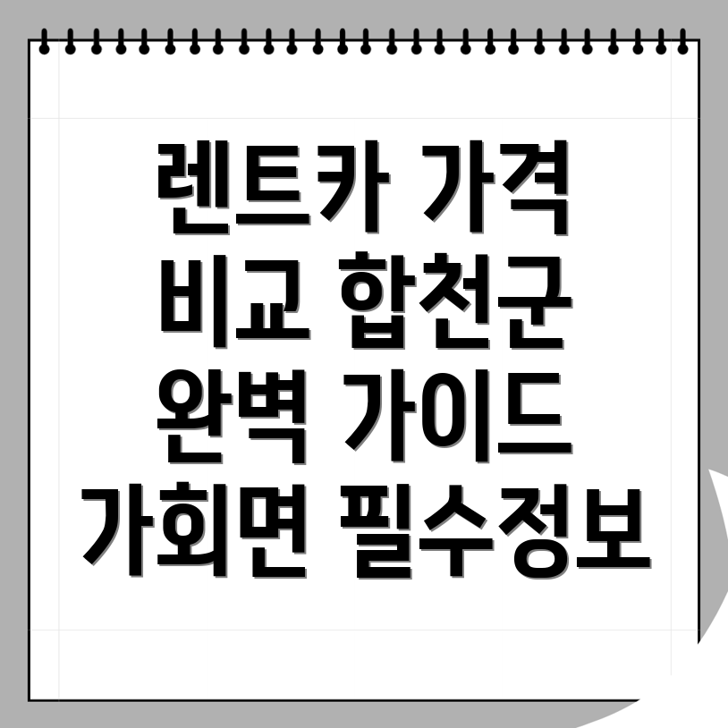 합천군 가회면 단기렌트카