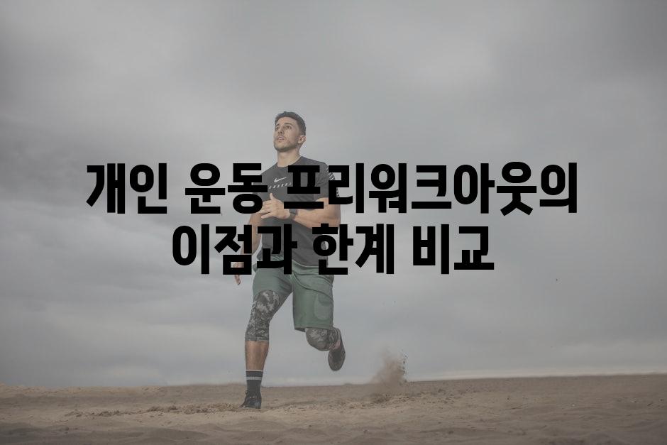 개인 운동 프리워크아웃의 이점과 한계 비교