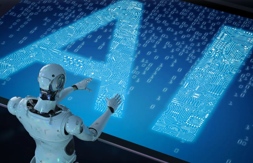 인공지능(AI)을-상징하는-로봇과-디지털-인터페이스,-미래-기술-혁신의-개념