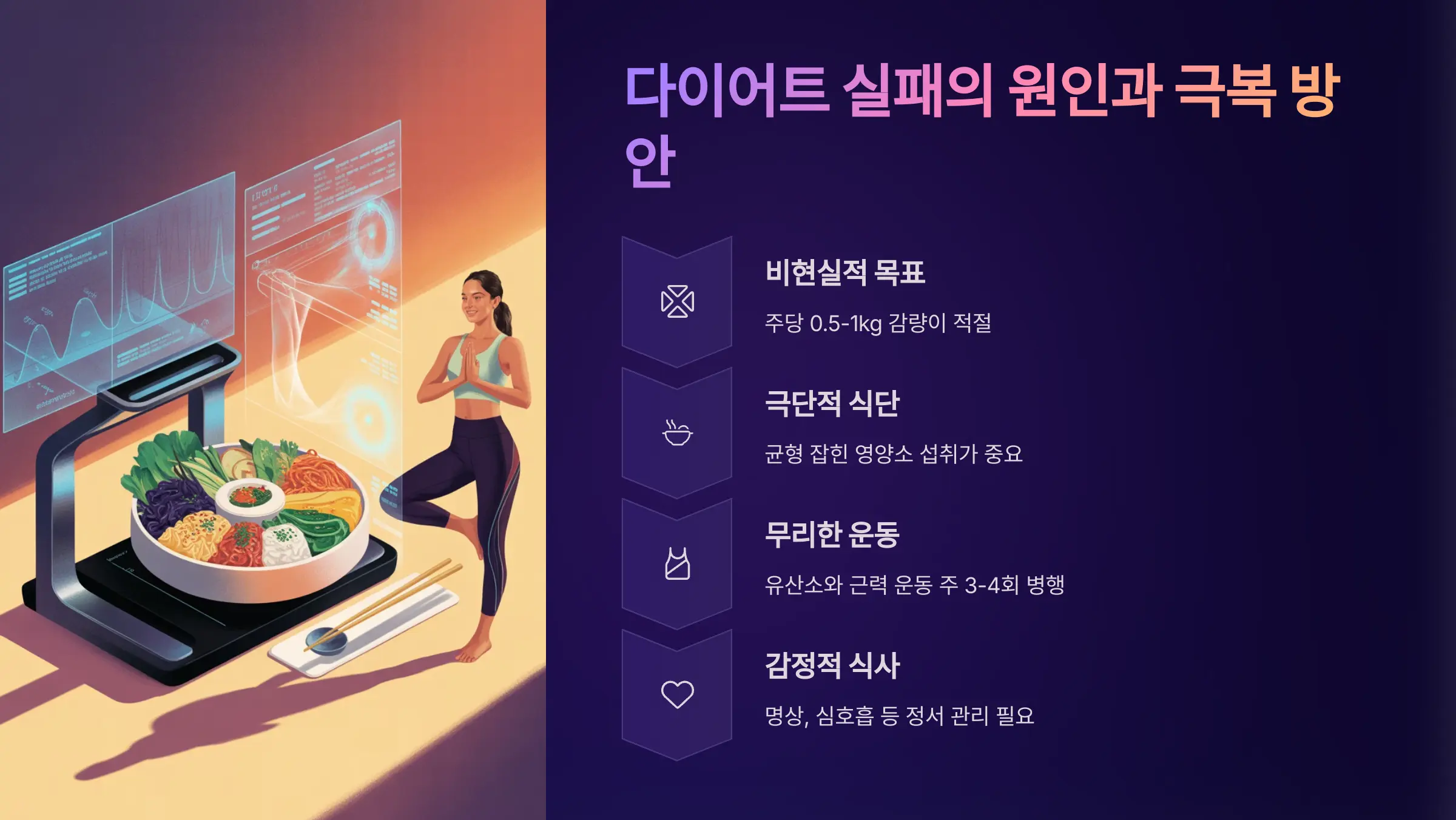 다이어트 실패의 원인과 실질적인 극복 방안