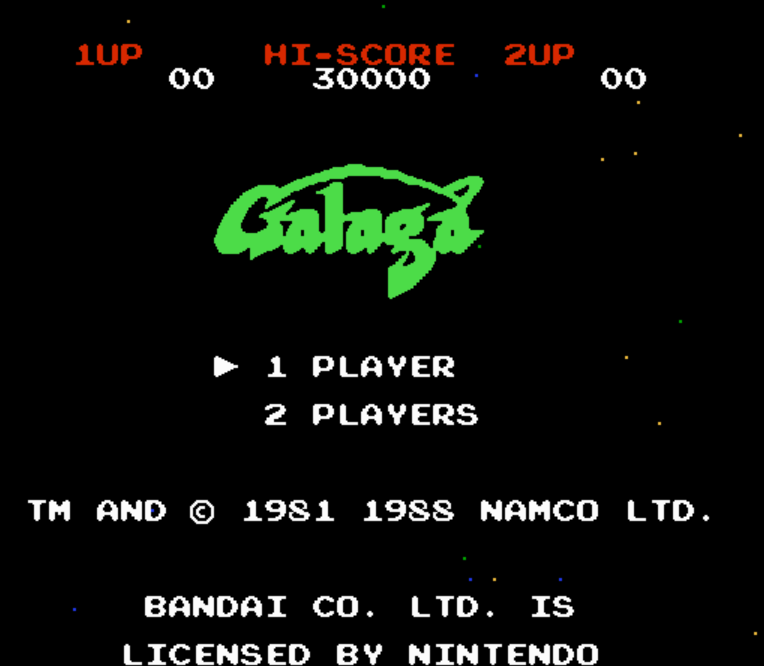  NES ROMS - Galaga (EUROPE / 유럽판 롬파일 다운로드)