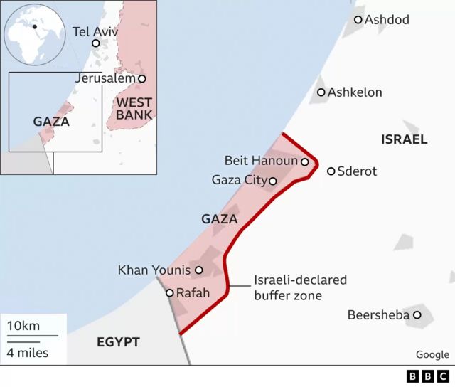 Israel&#39;s boundaries in gaza&#44; jerusalem&#44; west bank&#44; golan heights&#44; beit hanoun&#44; rafah&#44; israel declared buffer zone