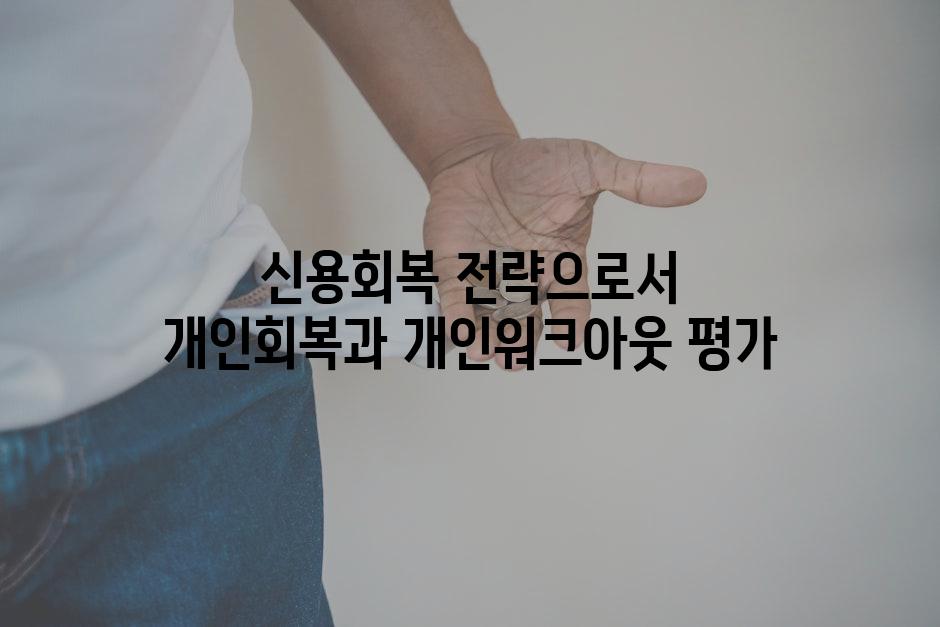 신용회복 전략으로서 개인회복과 개인워크아웃 평가