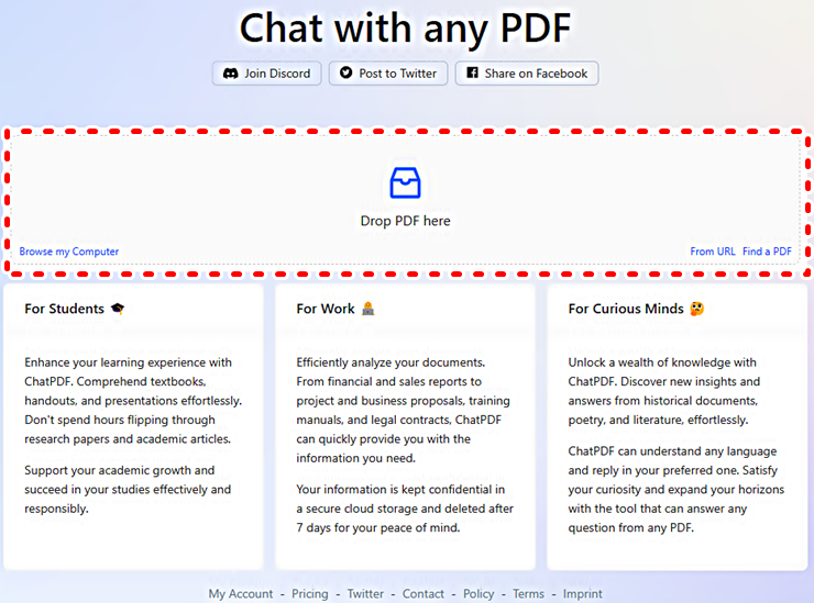 chatpdf 웹서비스