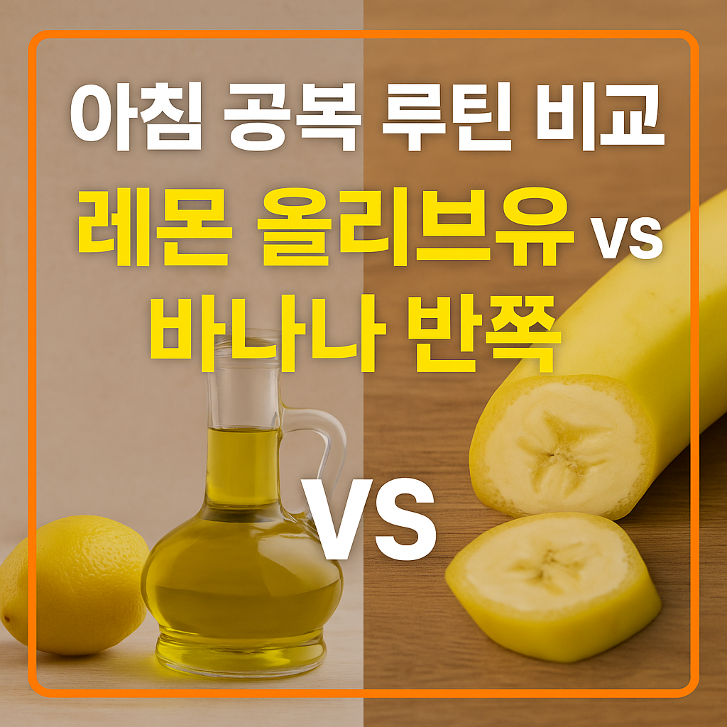 레몬 올리브유 바나나 비교