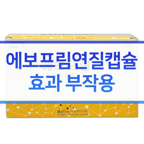  에보프림연질캡슐 효과 부작용 알아보기