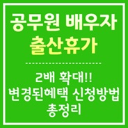 공무원 배우자 출산휴가