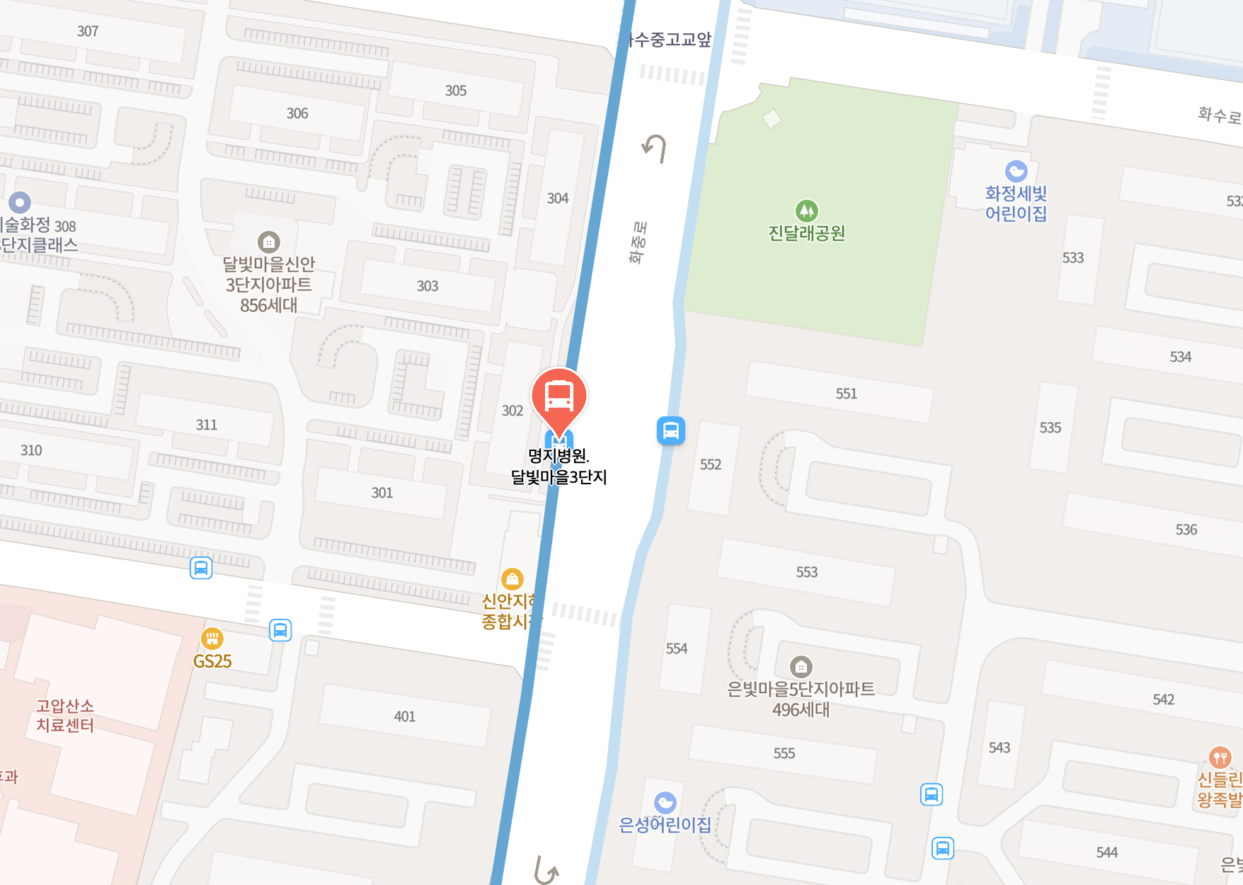 명지병원 타는 곳