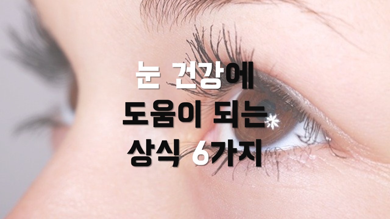  눈 건강을 위한 상식 5가지