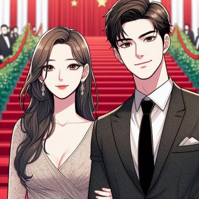 레드카펫에 선 남녀 배우들