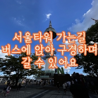  서울타워 가는길 버스에 앉아 구경하며 갈 수 있어요