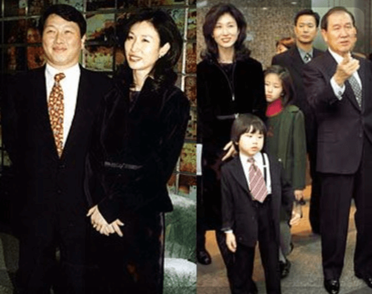 노소영 결혼 초 가족과 함께한 사진
