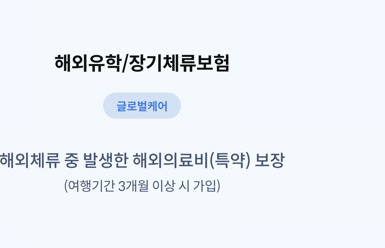 삼성화재 다이렉트 해외유학/장기체류보험