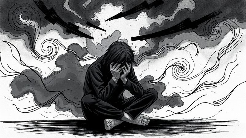 정신건강 이상 신호를 나타내는 그림
