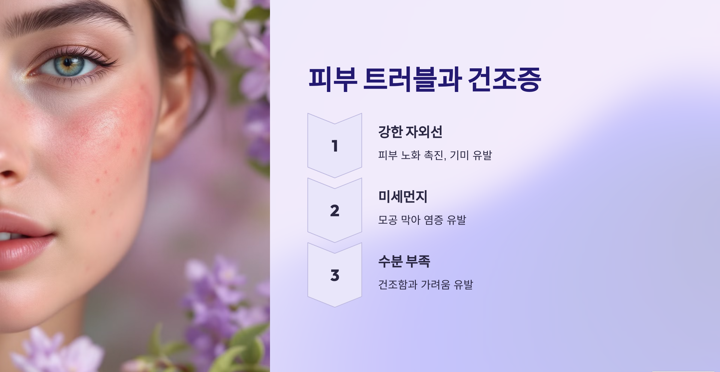 피부 트러블과 건조증, 봄철 피부 건강 관리법