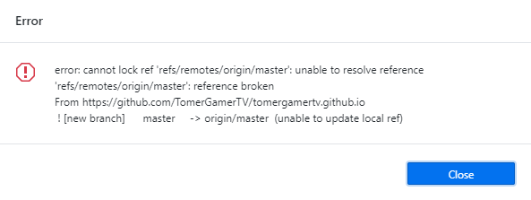 Git] Sourcetree Fetch 오류 (Reference Broken)