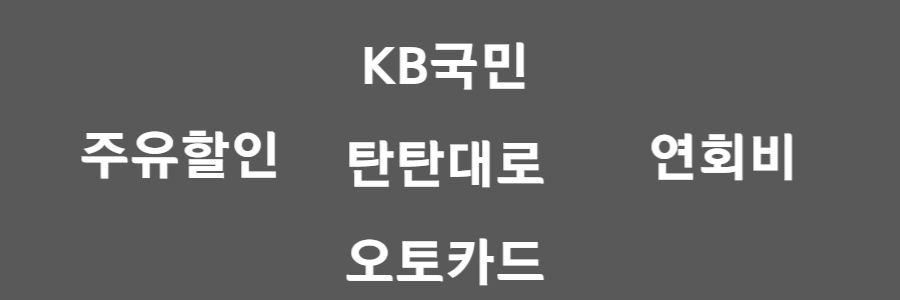  KB국민 탄탄대로 오토카드, 국민 주유카드로 60만원 돌려받자!