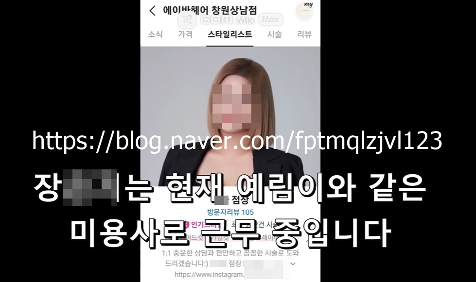 표예림 미용사 유튜브 학폭 피해 가해자 신상 공개 육군 군무원 에이바헤어 미용실 인스타