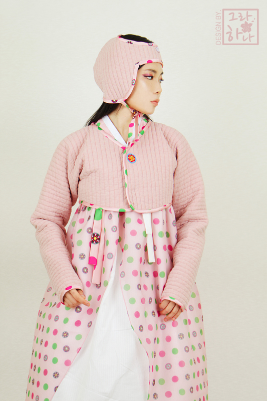 그랑하나 단청도트 누비 마고자