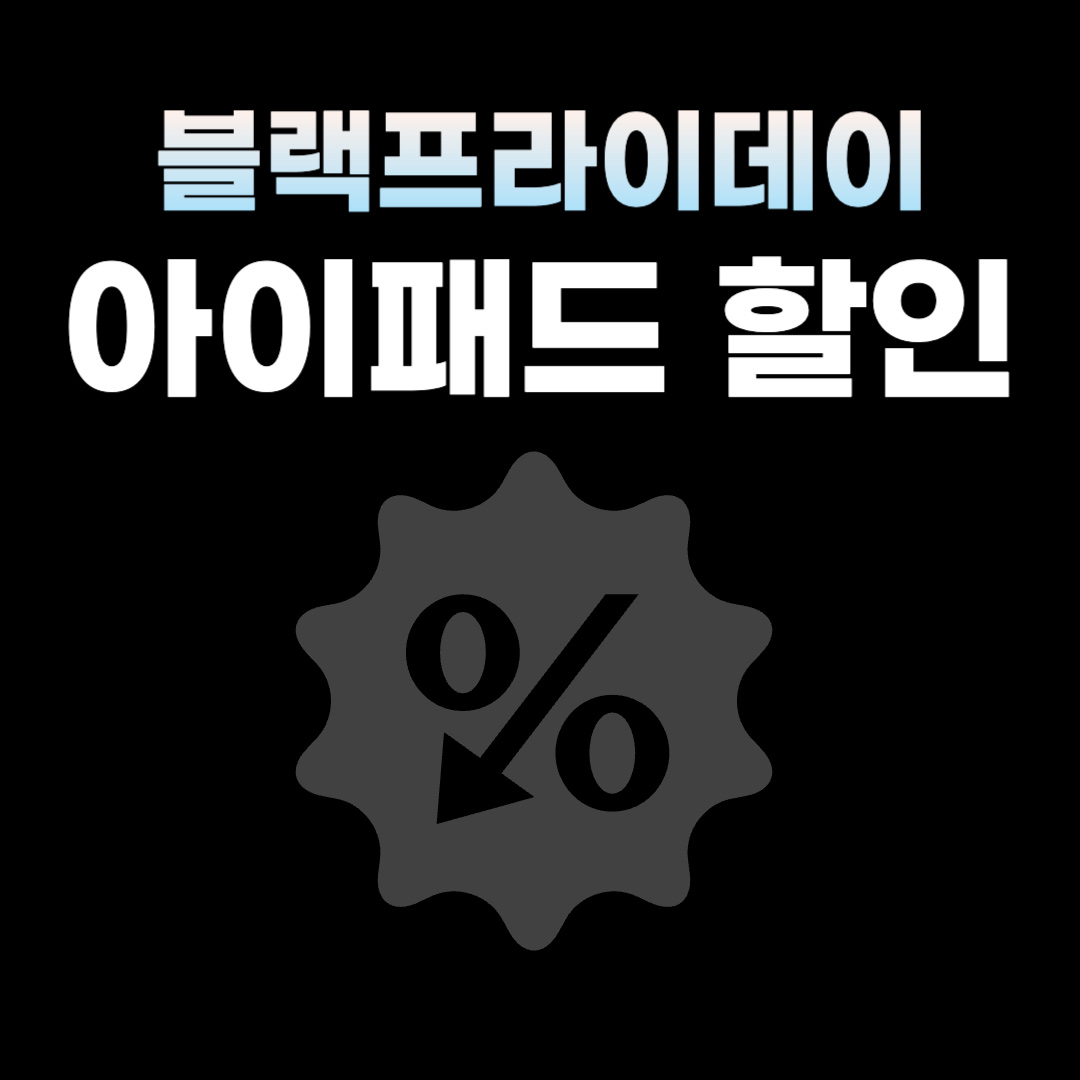 블랙프라이데이 아이패드 구매 팁!