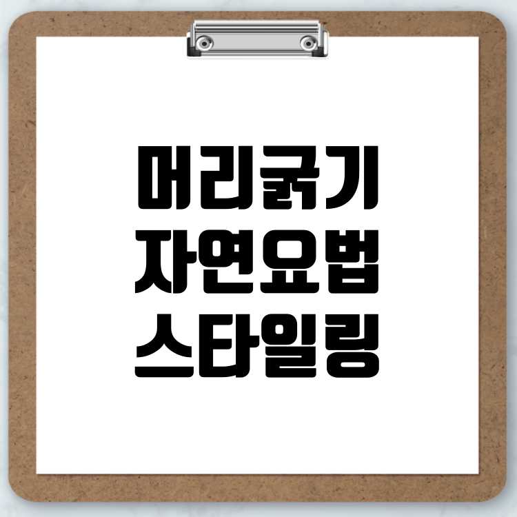 머리카락 굵어지는 방법 자연 요법 영양제 추천 스타일링 팁