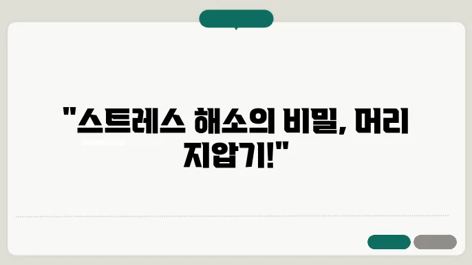 머리 지압기