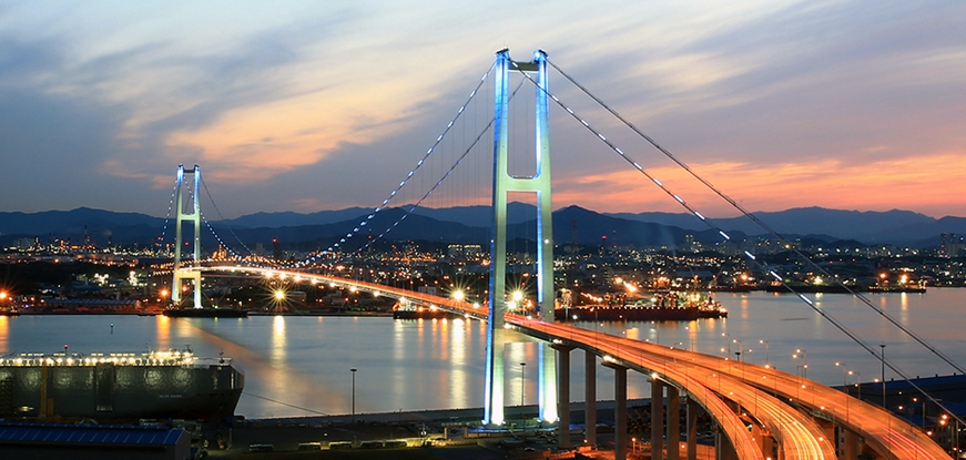 울산대교전망대야경