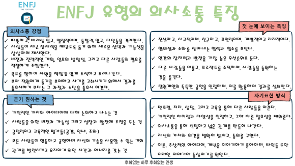  ENFJ 유형의 의사소통 특징