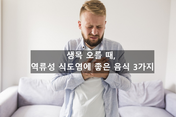  생목 오를 때, 역류성 식도염에 좋은 음식 3가지
