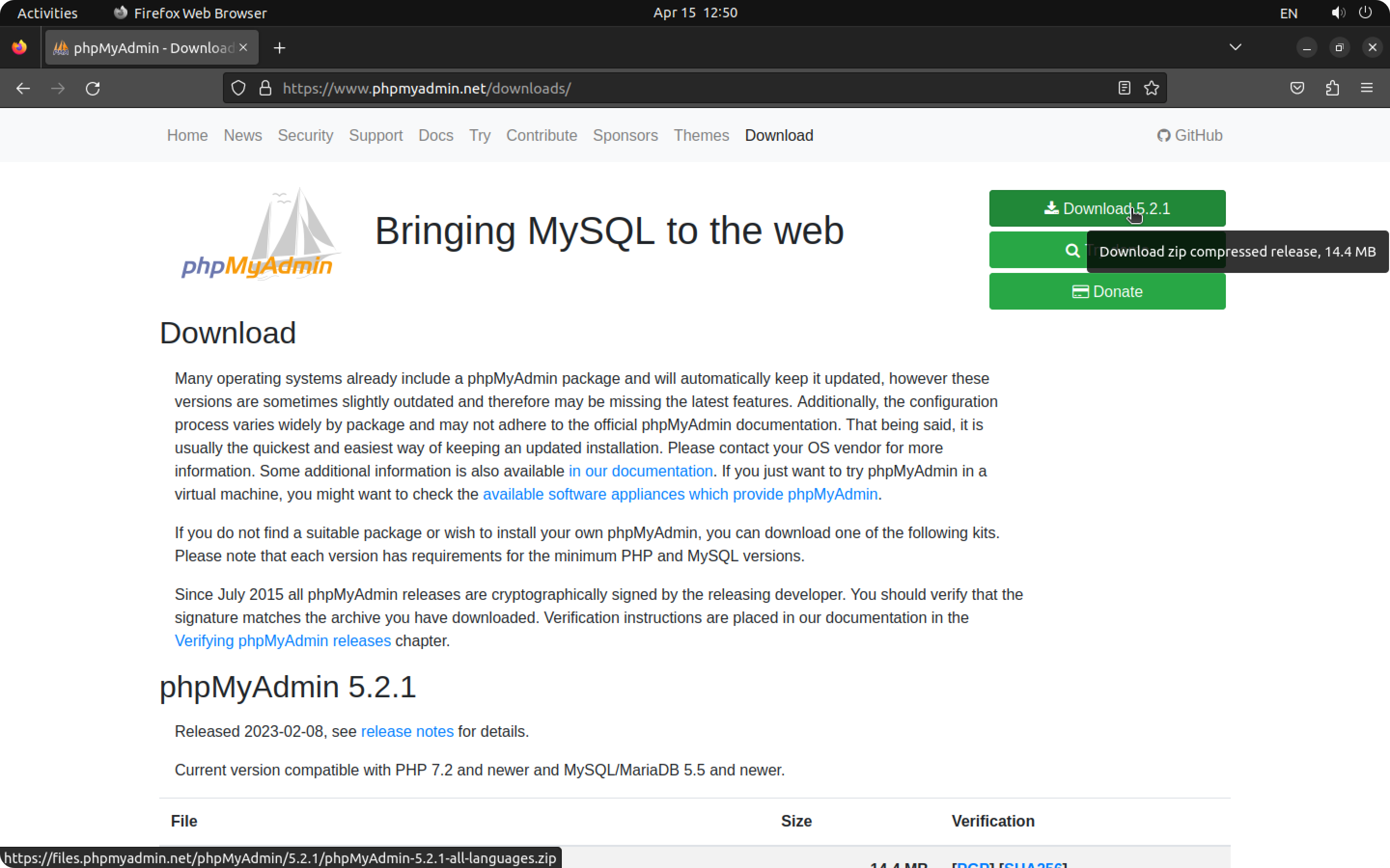 (Linux) php my admin 설치 8