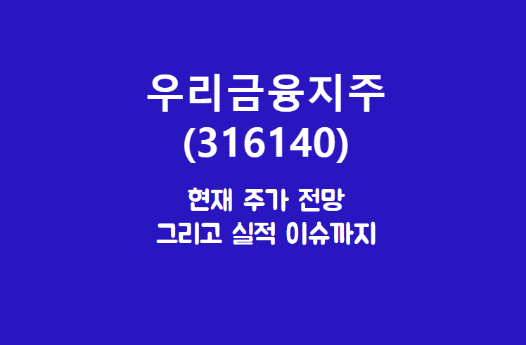  우리금융지주 (316140) 우금지 배당 9.99%