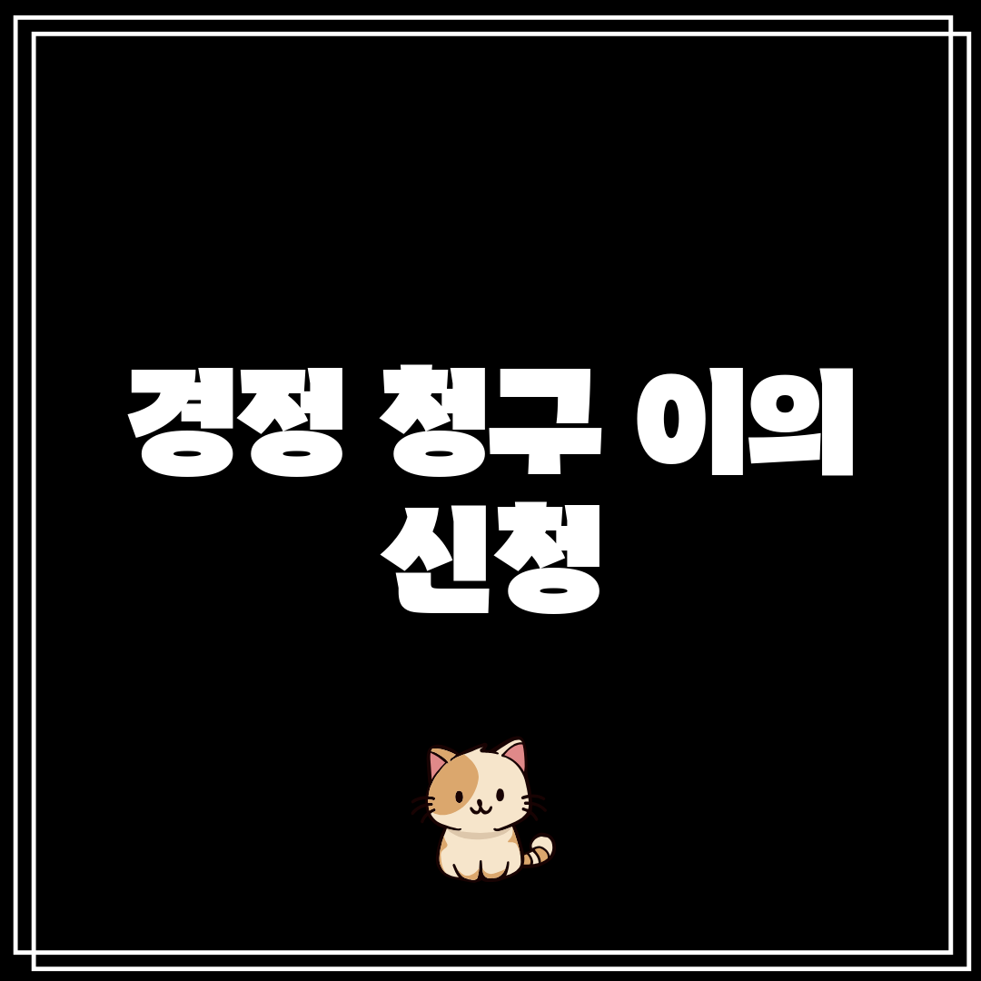 경정 청구 이의 신청