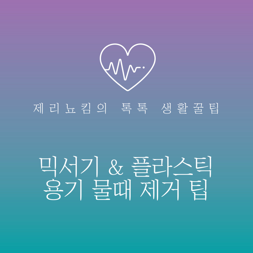  믹서기 & 플라스틱 용기 물때 제거 팁