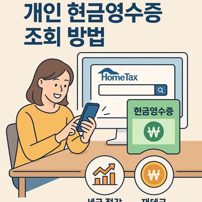 개인 현금영수증 조회 방법과 이유로 알아보는 홈택스의 활용