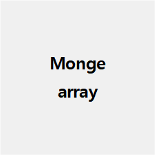 Monge array (Monge matrix)