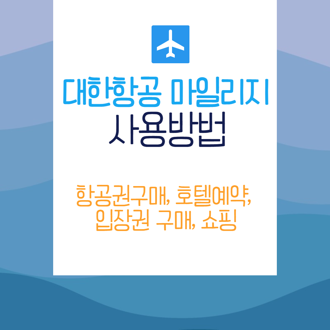대한항공 마일리지 사용처